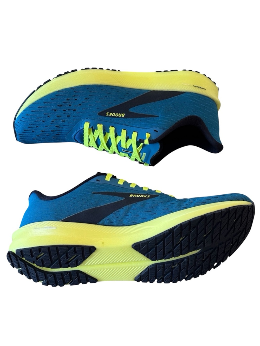 Brooks Hyperion Tempo blue neon green running shoes Men’s size 10.5 - Picture 3 of 8